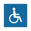 Pictogramme adhésif de place de parking PMR 800 × 800 mm