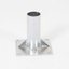 Mât aluminium Ø60 mm sur platine carrée à boulonner — 200 cm hors sol