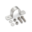 Collier de fixation aluminium forme oméga Ø60 mm avec visserie inox