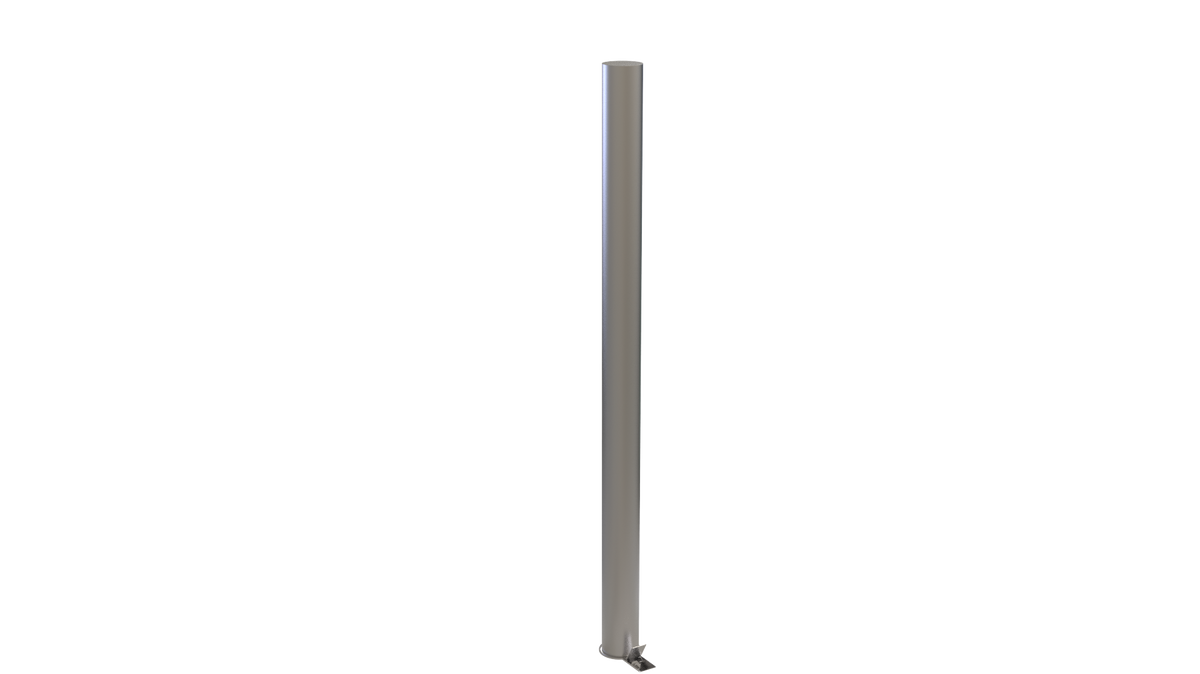 Potelet inox Andria Ø 114 mm — version amovible, inox brossé