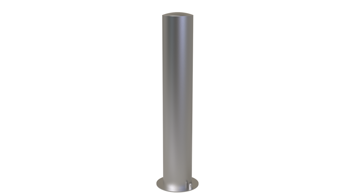 Borne inox Toscane Ø 154 mm — amovible à clé triangle, inox brossé