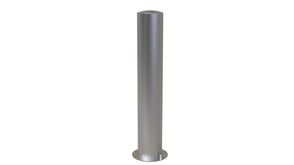 Borne inox Toscane Ø 154 mm — amovible à clé triangle, inox brossé