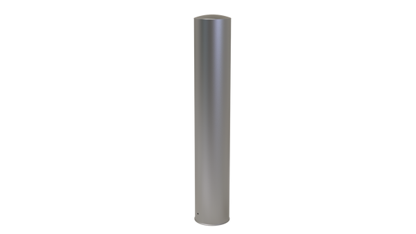 Borne inox Toscane Ø 154 mm — amovible à clé ergot, inox brossé