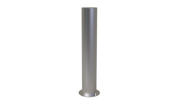 Borne inox Andria Ø 154 mm — amovible à clé triangle, inox brossé