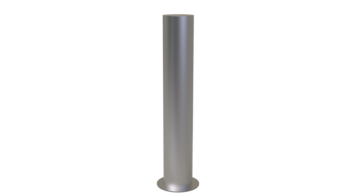 Borne inox Andria Ø 154 mm — sur platine, inox brossé