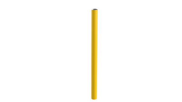 Potelet galvanisé Deauville à sceller, thermolaqué jaune colza RAL 1021