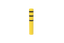 Borne de quai inox Ø 254 mm thermolaquée jaune, hauteur 2 000 mm