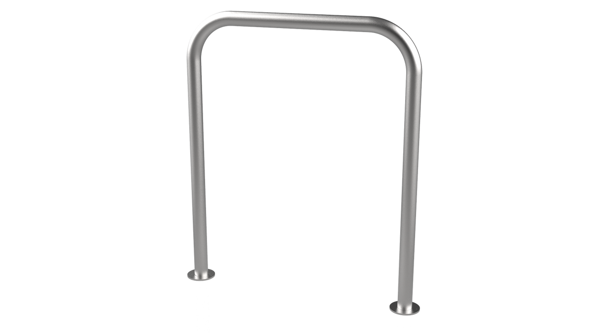 Arceau vélo Andria sur platine, inox brossé
