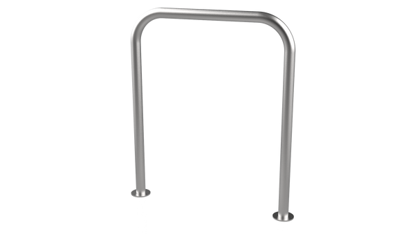 Arceau vélo Andria sur platine, inox brossé