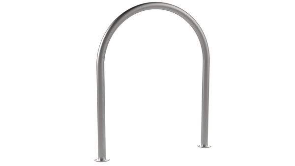 Arceau vélo Toscane sur platine, inox brossé