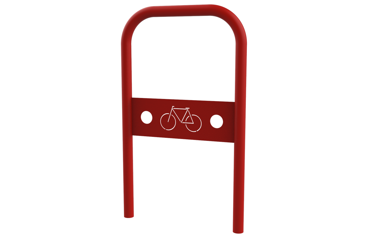 Arceau vélo Murano thermolaqué rouge signalisation RAL 3020