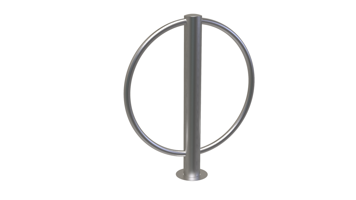 Arceau vélo Noréa sur platine, inox brossé