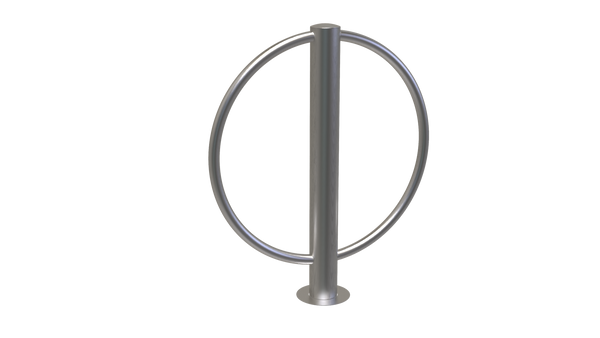 Arceau vélo Noréa sur platine, inox brossé