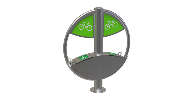 Arceau vélo Noréa VAE sur platine, inox brossé