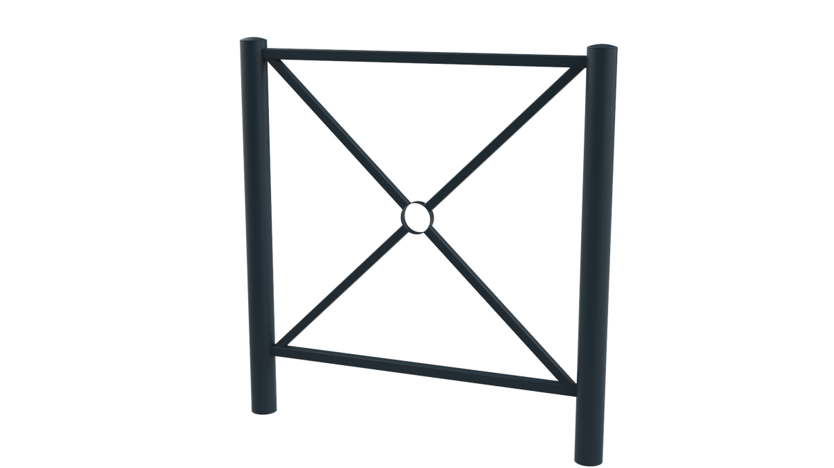 Barrière de ville tête Toscane, thermolaquée gris anthracite RAL 7016