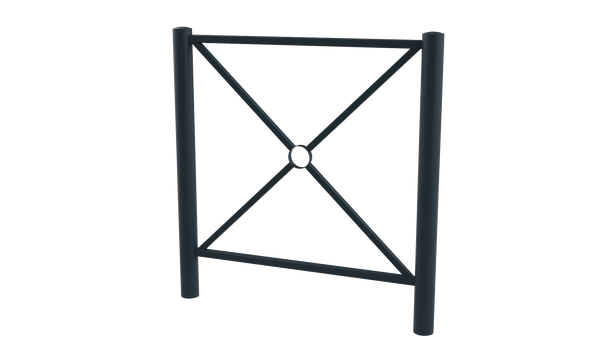 Barrière de ville tête Toscane, thermolaquée gris anthracite RAL 7016