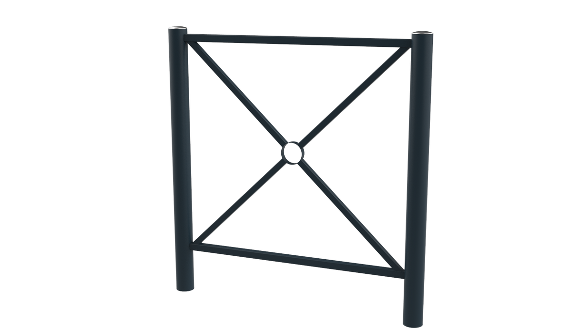 Barrière de ville tête Deauville, thermolaquée gris anthracite RAL 7016