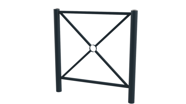 Barrière de ville tête Deauville, thermolaquée gris anthracite RAL 7016