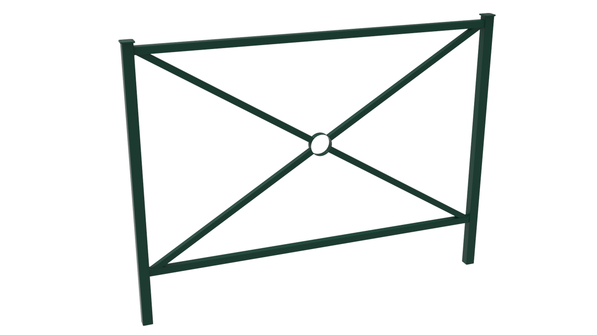 Barrière de ville Milan thermolaquée vert mousse