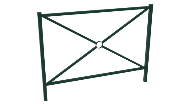 Barrière de ville Milan thermolaquée vert mousse