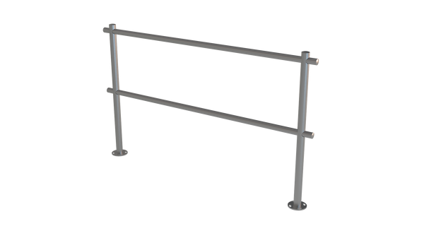 Barrière de guidage 1 500 mm inox 304L sur platine, kit complet