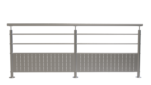 Garde-corps inox 316L sur platine, 2,50 m
