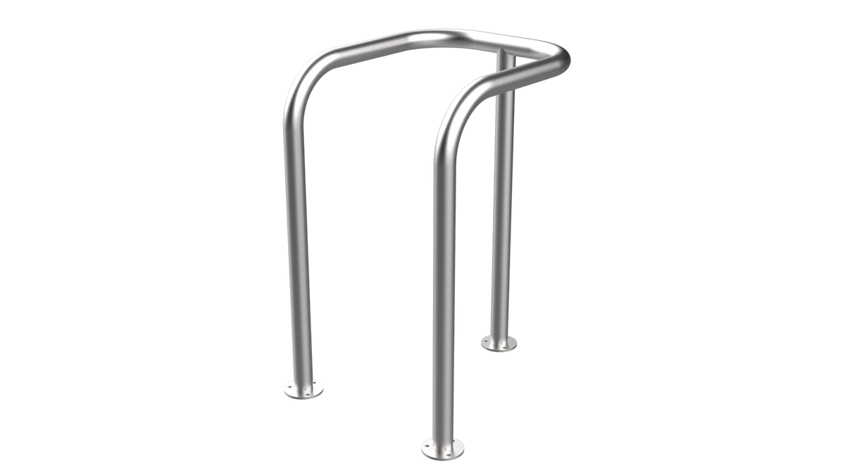Protection de candélabre 3 montants sur platine, inox brossé