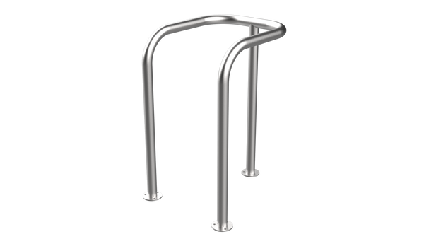 Protection de candélabre 3 montants sur platine, inox brossé