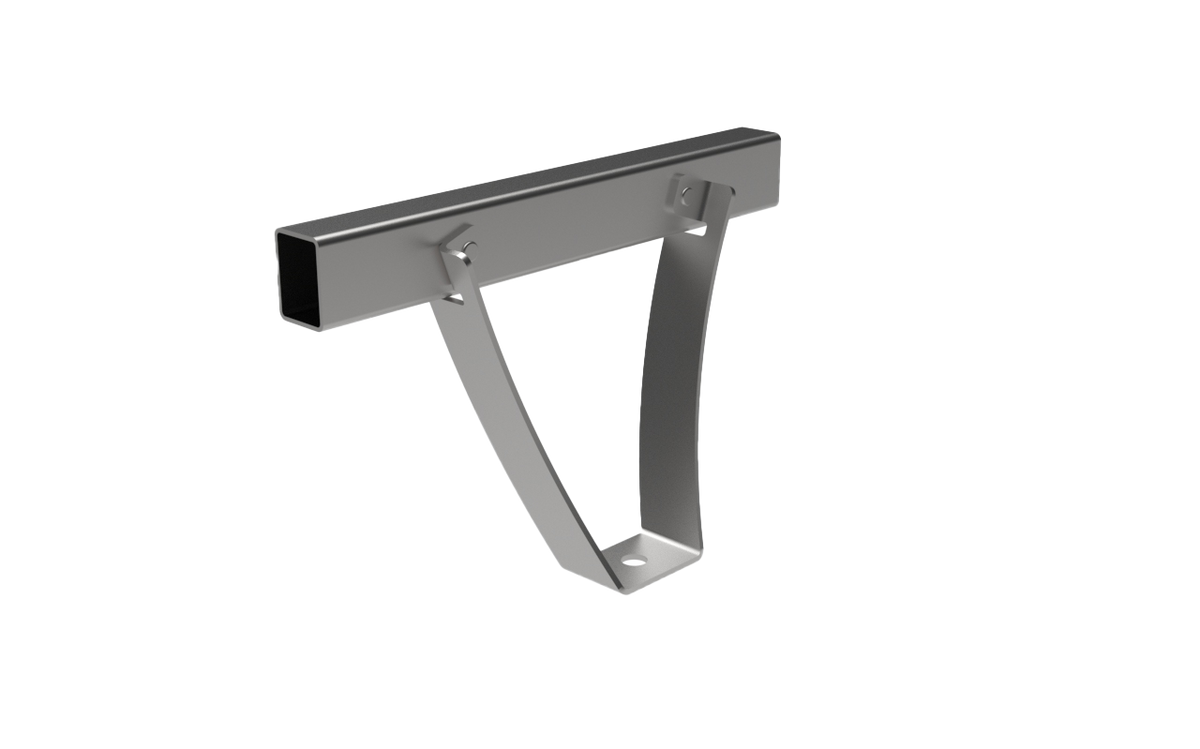 Bumper de protection tube carré — pied de fixation