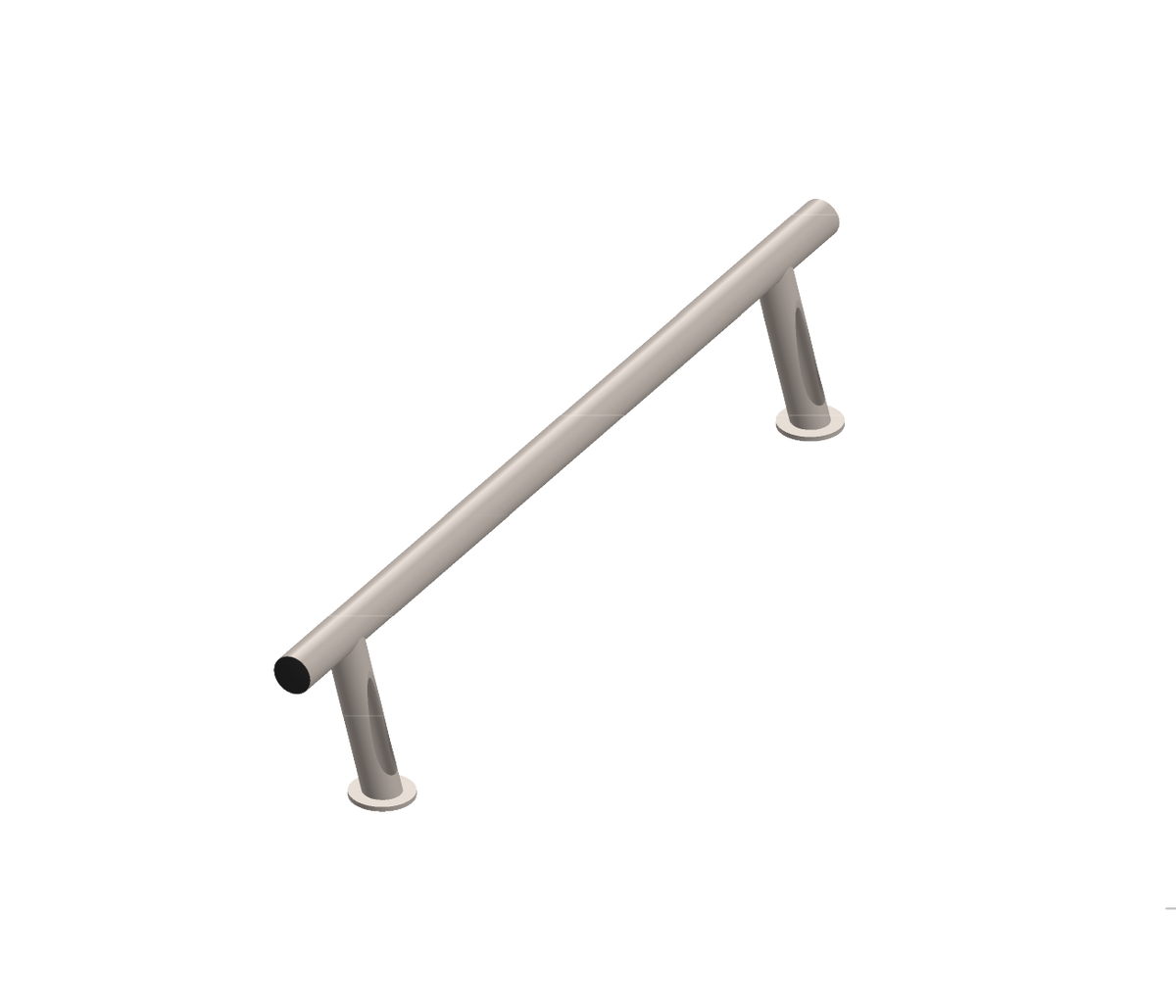 Chasse-roue de protection pour porte automatique, inox 304L, 1 000 mm