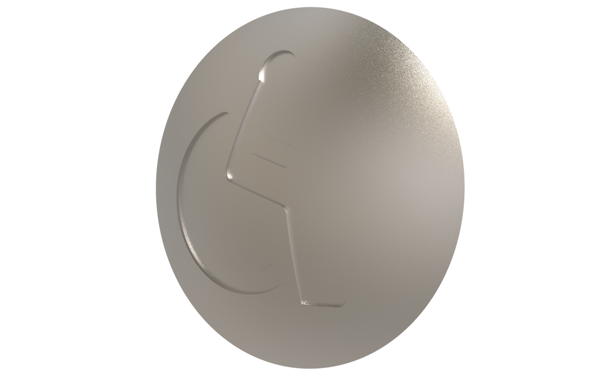 Clou de voirie inox avec pictogramme PMR gravé (option)