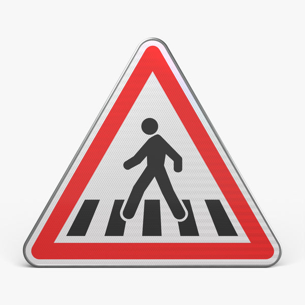 Kit passage piéton : panneau A13b 700 mm (signalisation d'avance)