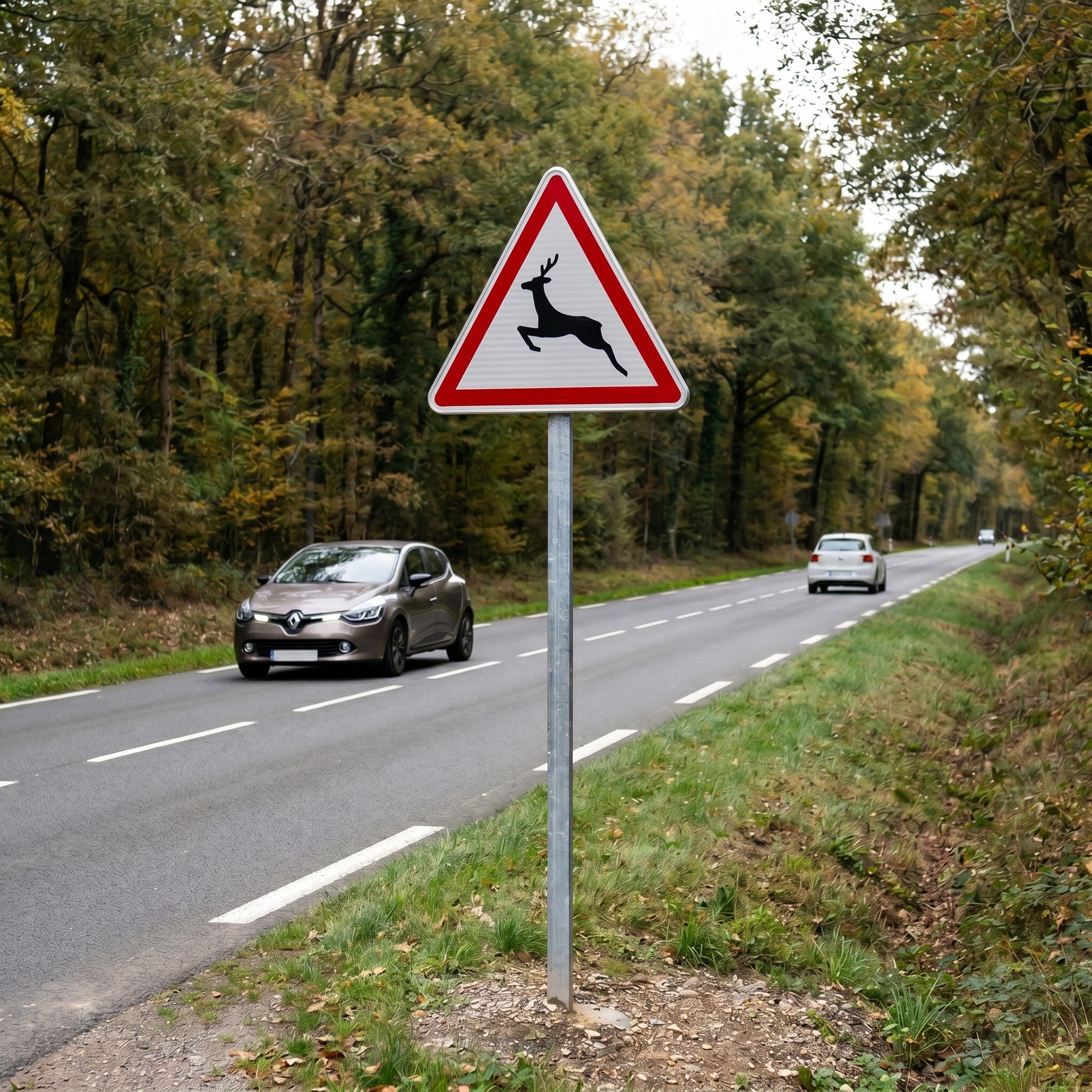 Panneau routier passage d'animaux sauvages A15b Image secondaire du produit