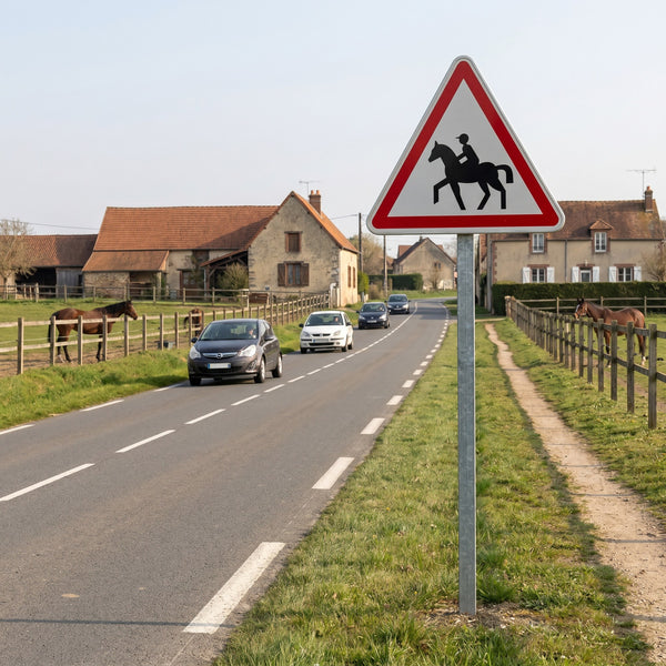 Panneau A15c — mise en situation sur voirie