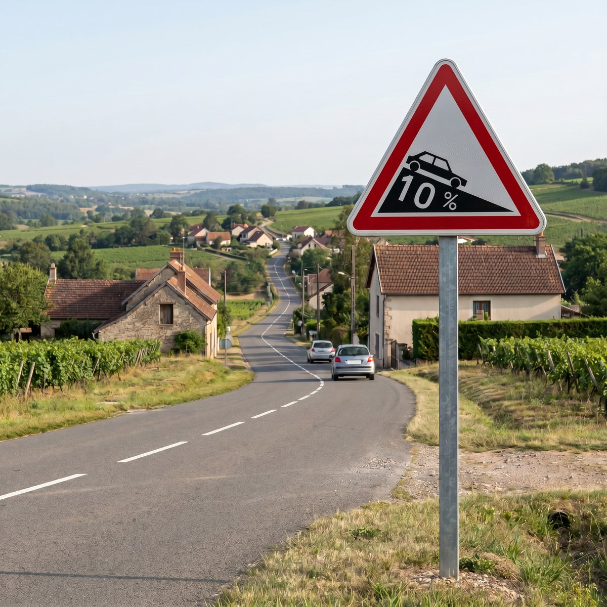 Panneau A16 — mise en situation sur voirie