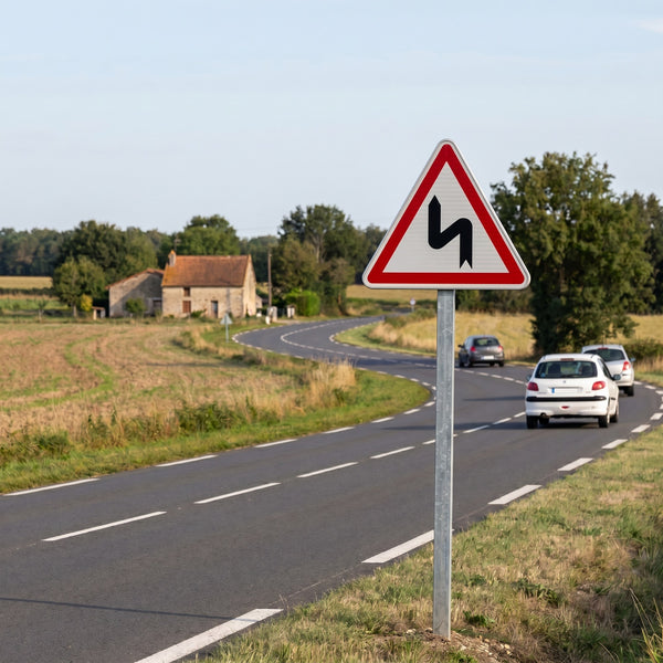 Panneau A1d — mise en situation sur voirie
