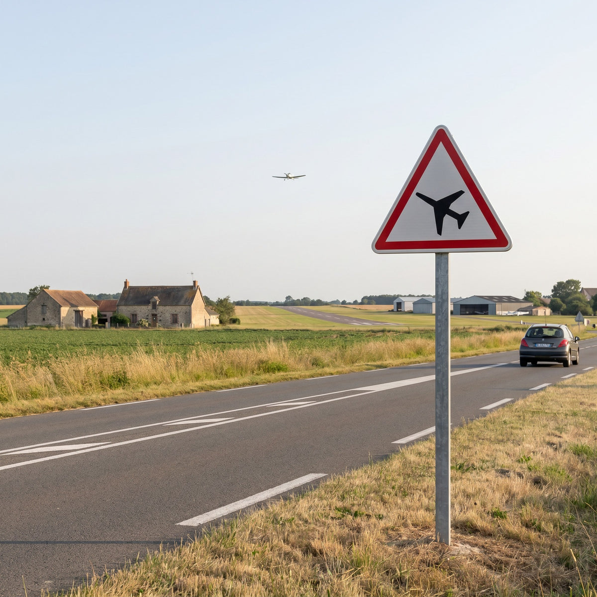 Panneau A23 — mise en situation sur voirie