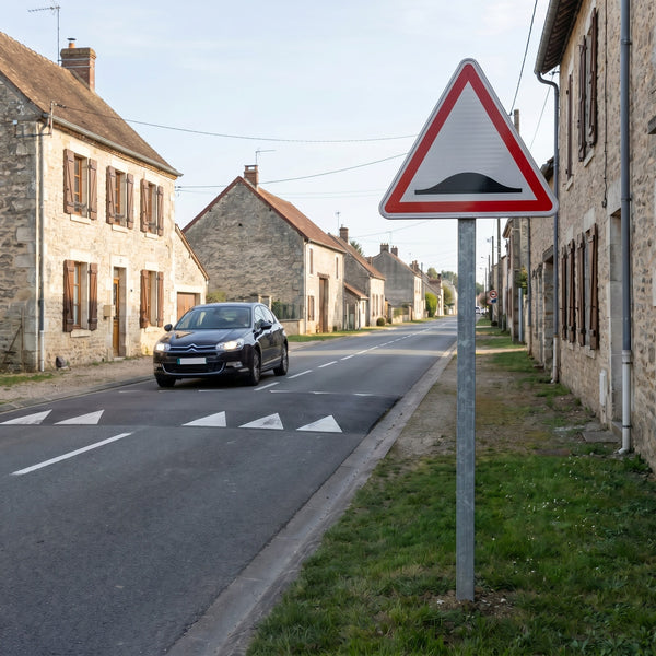 Panneau A2b — mise en situation sur voirie
