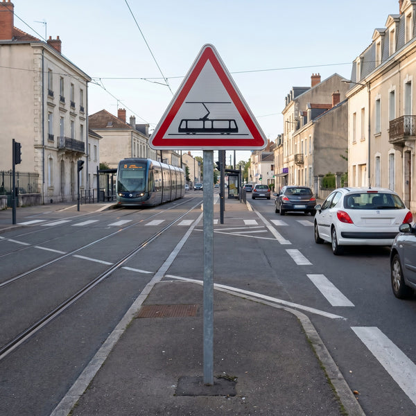 Panneau A9b — mise en situation sur voirie