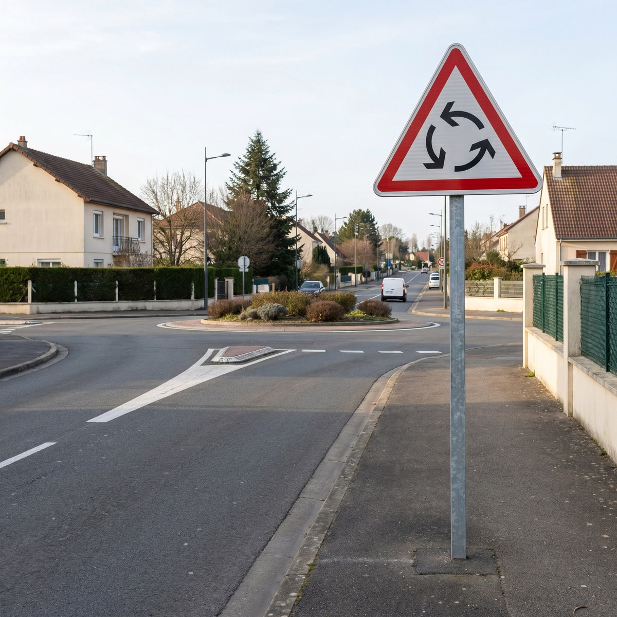 Panneau AB25 — mise en situation sur voirie