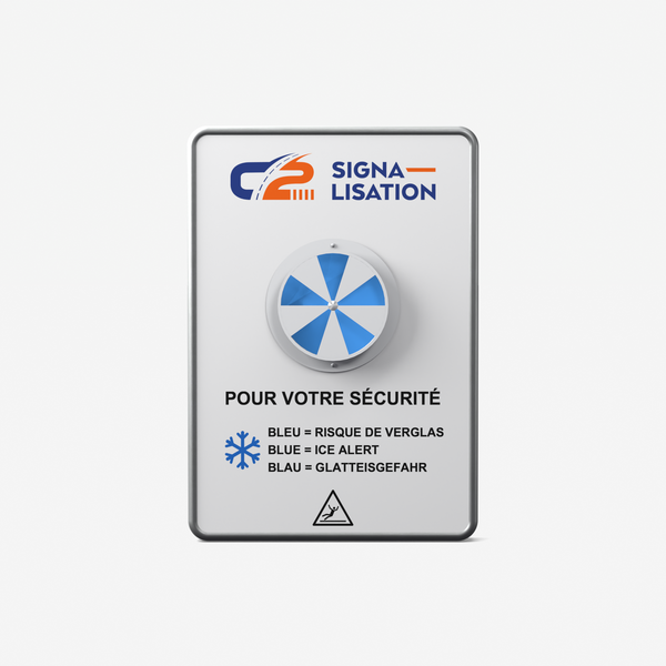 Panneau Alerte Gel trilingue français / anglais / allemand