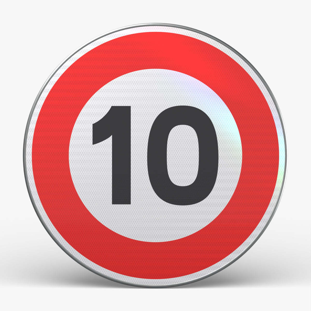 Panneau B14 - 10 km/h, face
