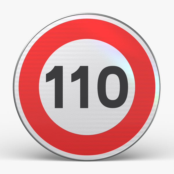 Panneau B14 - 110 km/h, face
