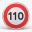 Panneau B14 - 110 km/h, face