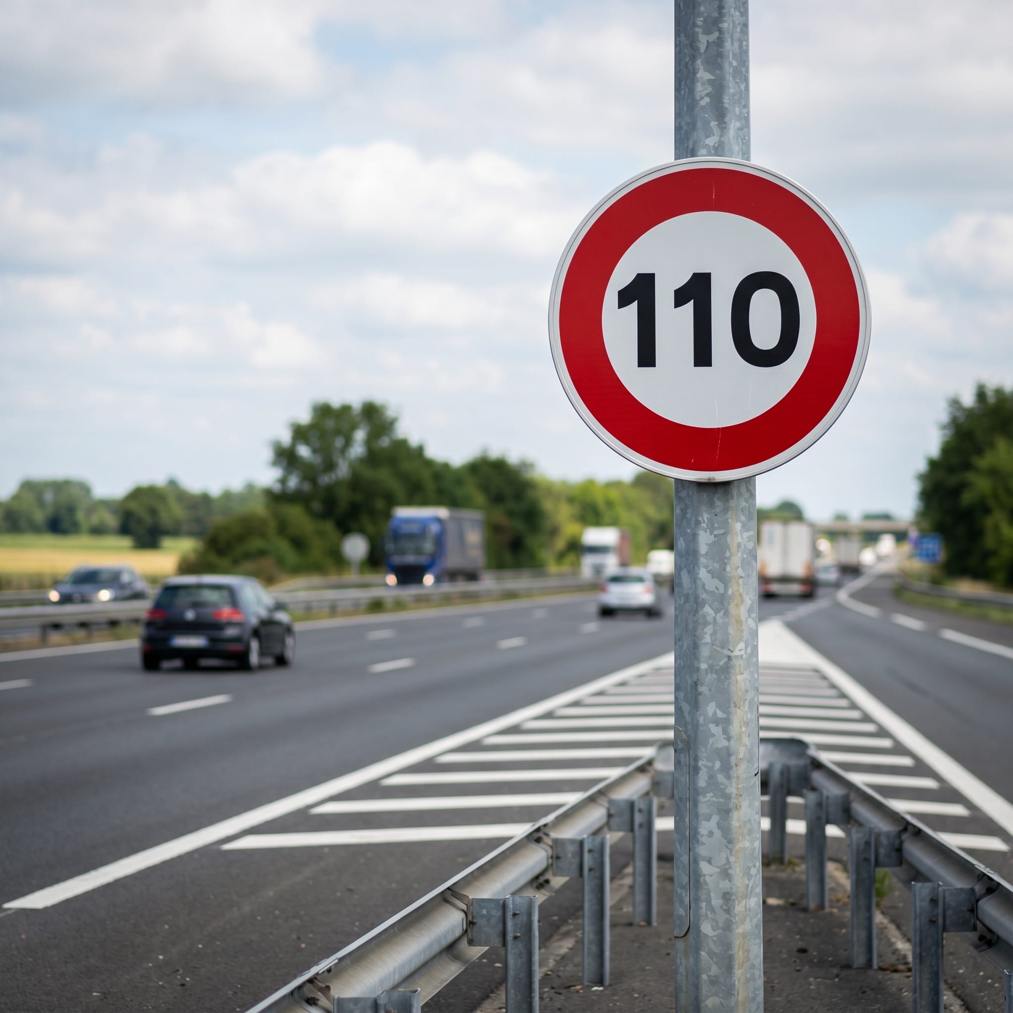 Panneau routier limitation de vitesse 110 km/h B14 Image secondaire du produit