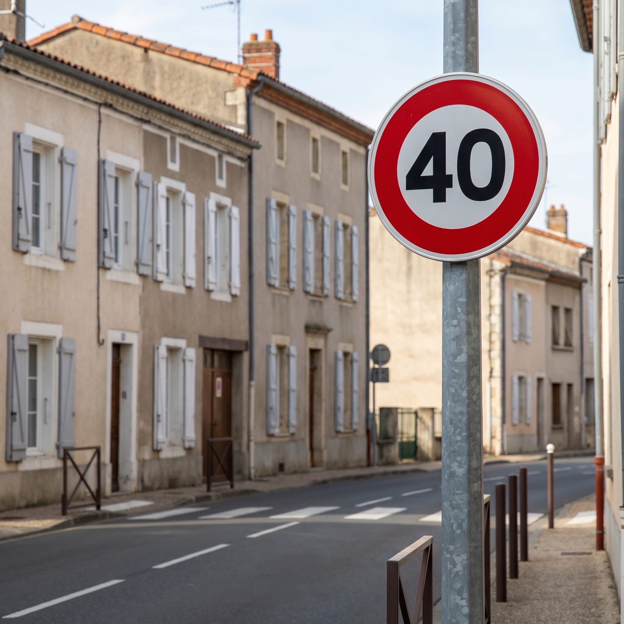 Panneau routier limitation de vitesse 40 km/h B14 Image secondaire du produit