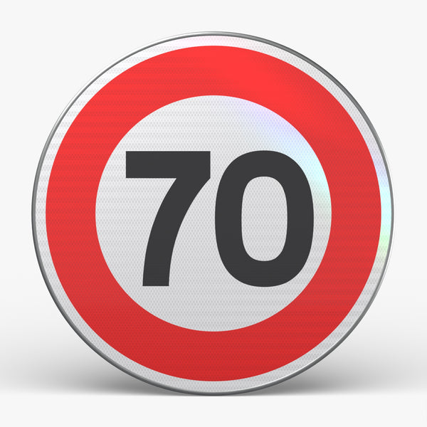 Panneau B14 - 70 km/h, face
