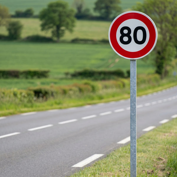 Panneau B14 — 80 km/h, mise en situation sur voirie