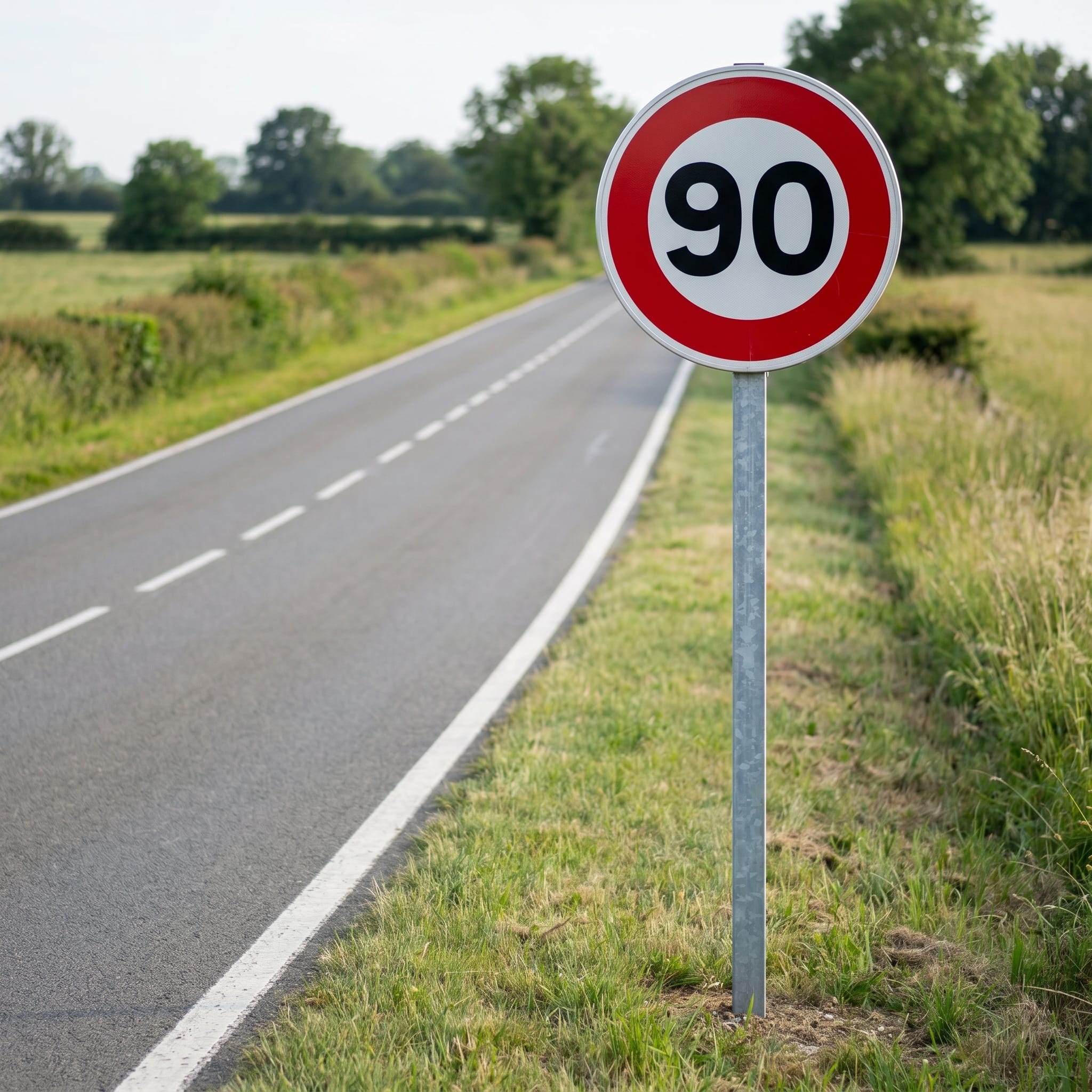 Panneau routier limitation de vitesse 90 km/h B14 Image secondaire du produit