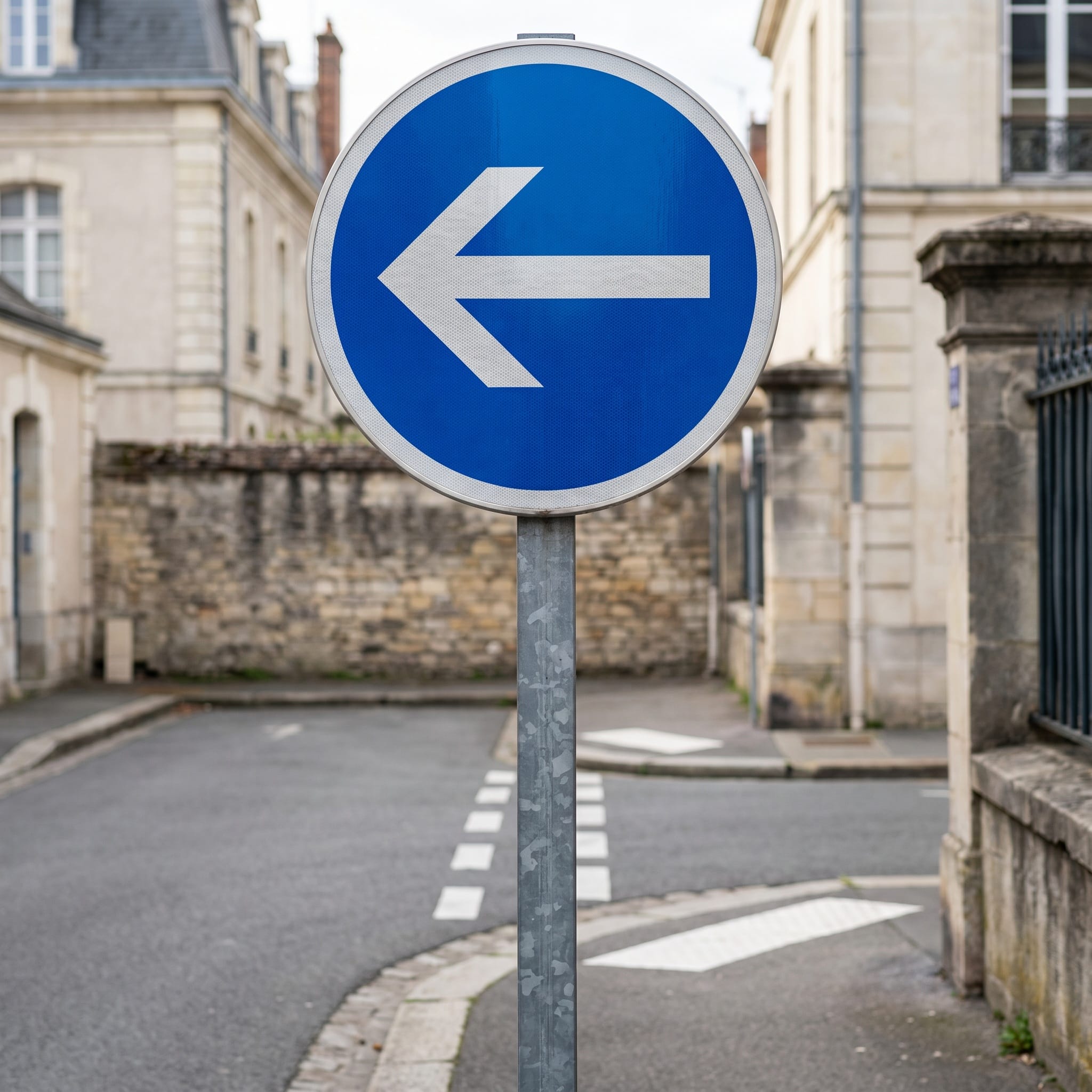 Panneau routier obligation de tourner à gauche B21-2 Image secondaire du produit